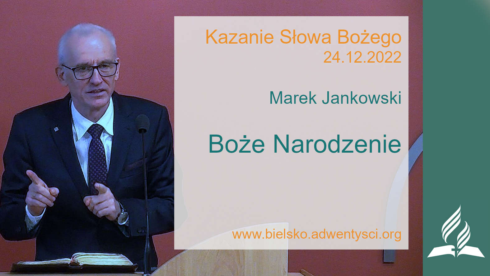 Marek Jankowski Boże Narodzenie 24 12 2022 Adwentyści Bielsko Biała